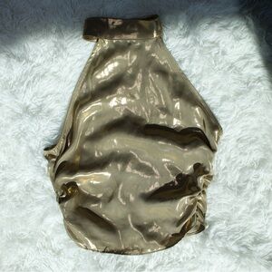 Shiny Gold Halter Top - Zara